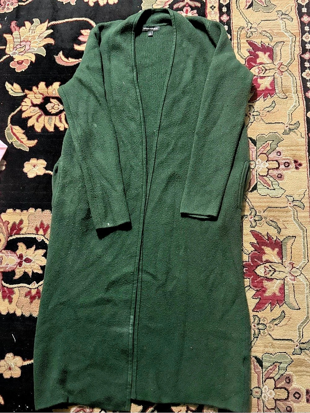 Banana Republic Longline Cardigan in Green Size Small